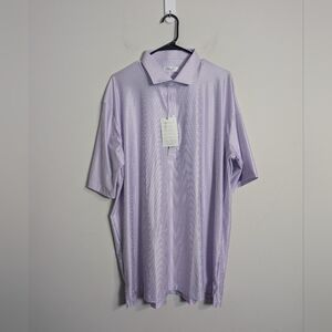 Collars & Co. Shirt Featherweight Flex Polo Vantage Lavender Purple Sz 2x